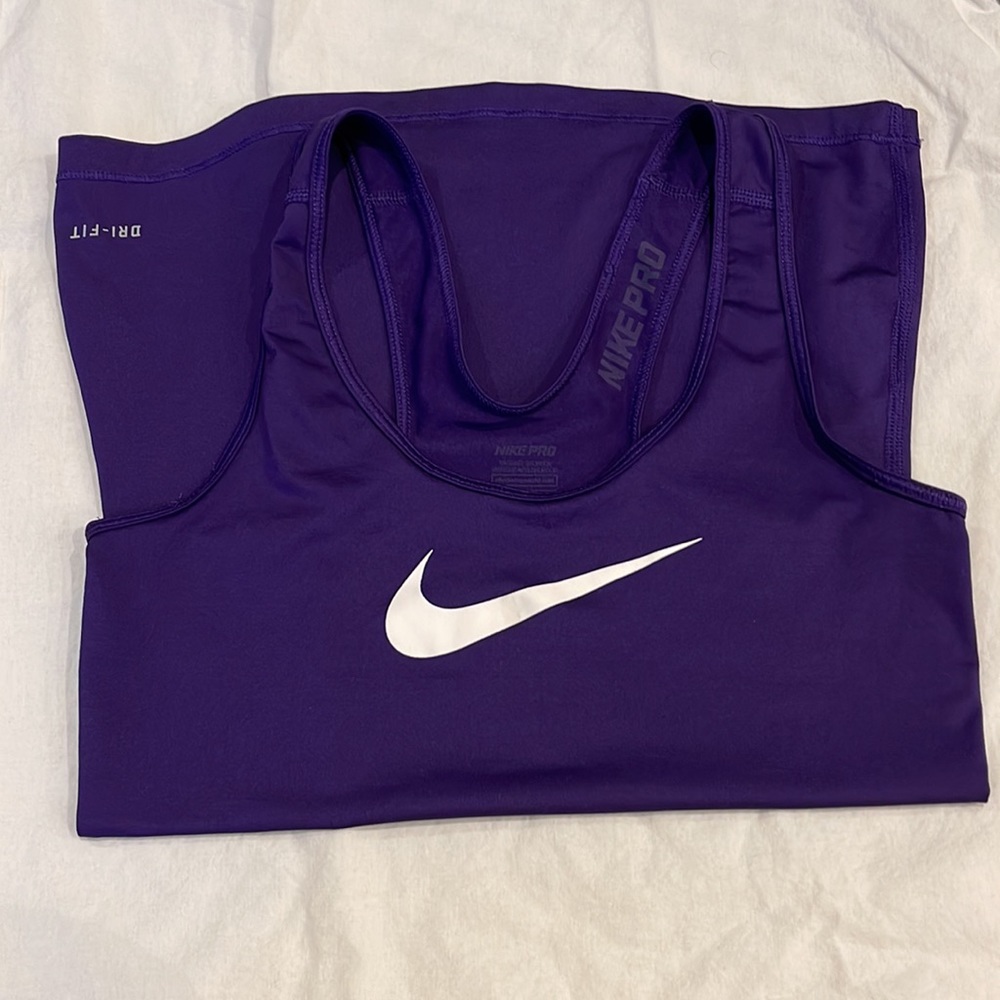 Nike Pro Purple Workout Racerback Tank Too